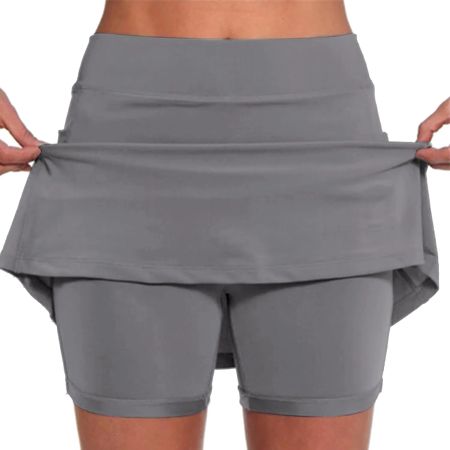 Skorts for Women Dressy Casual High Waisted Skorts Tummy Control Athletic Inner Shorts for Sports Running Tennis