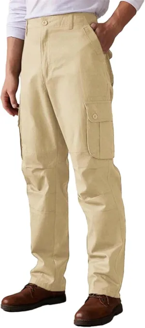 Straight Leg Cargo Pants Men Pocket Plus Size 2024 Fitness Dress Pants Zip Buckle Waist Casual Suit Trousers Workwear