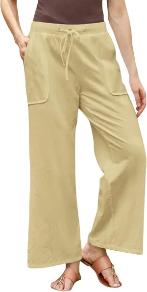 Striped Linen Pants for Women Women's Spring and Summer Cotton and Linen Trousers Loose Plus Size Wide Leg Pants