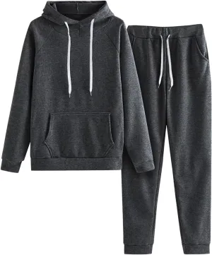 Sweatsuit for Women 2 Piece Long Sleeve Crewneck Winter Lounge Long Sleeve Shirts Yoga Pants Sweatsuits