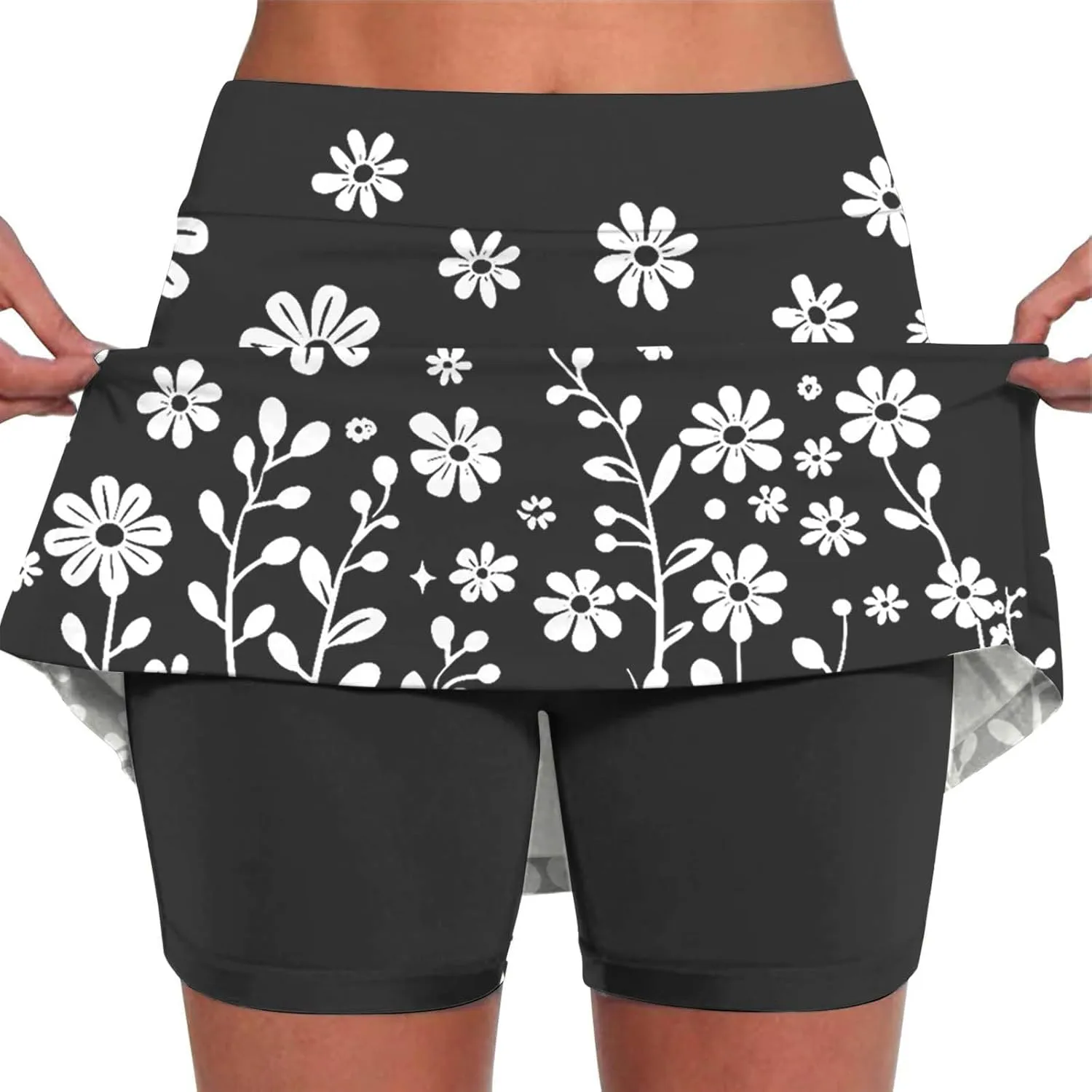 TANGNADE Skorts for Women Dressy Casual Skirt Athletic Inner Shorts for Running Tennis Golf Comfy Workout Sports Outfits