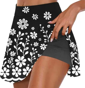 TANGNADE Skorts for Women Dressy Casual Skirt Athletic Inner Shorts for Running Tennis Golf Comfy Workout Sports Outfits