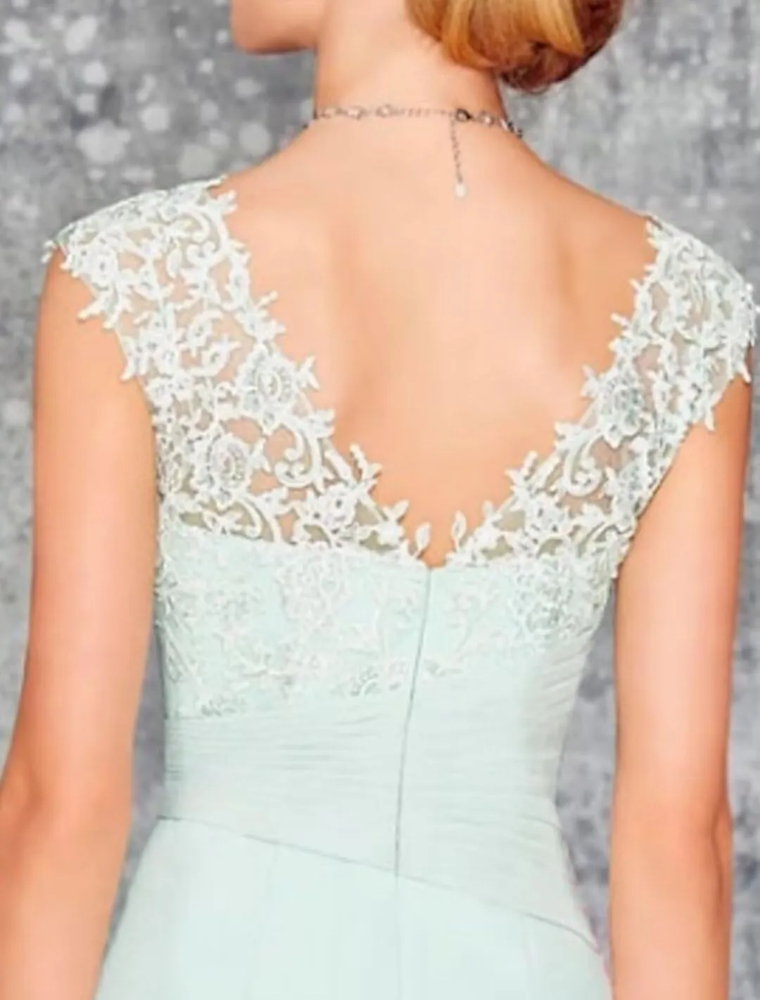 Tea Length Mother of The Bride Dresses with Jacket Long Sleeve V Neck Lace Chiffon Formal Evening Gowns