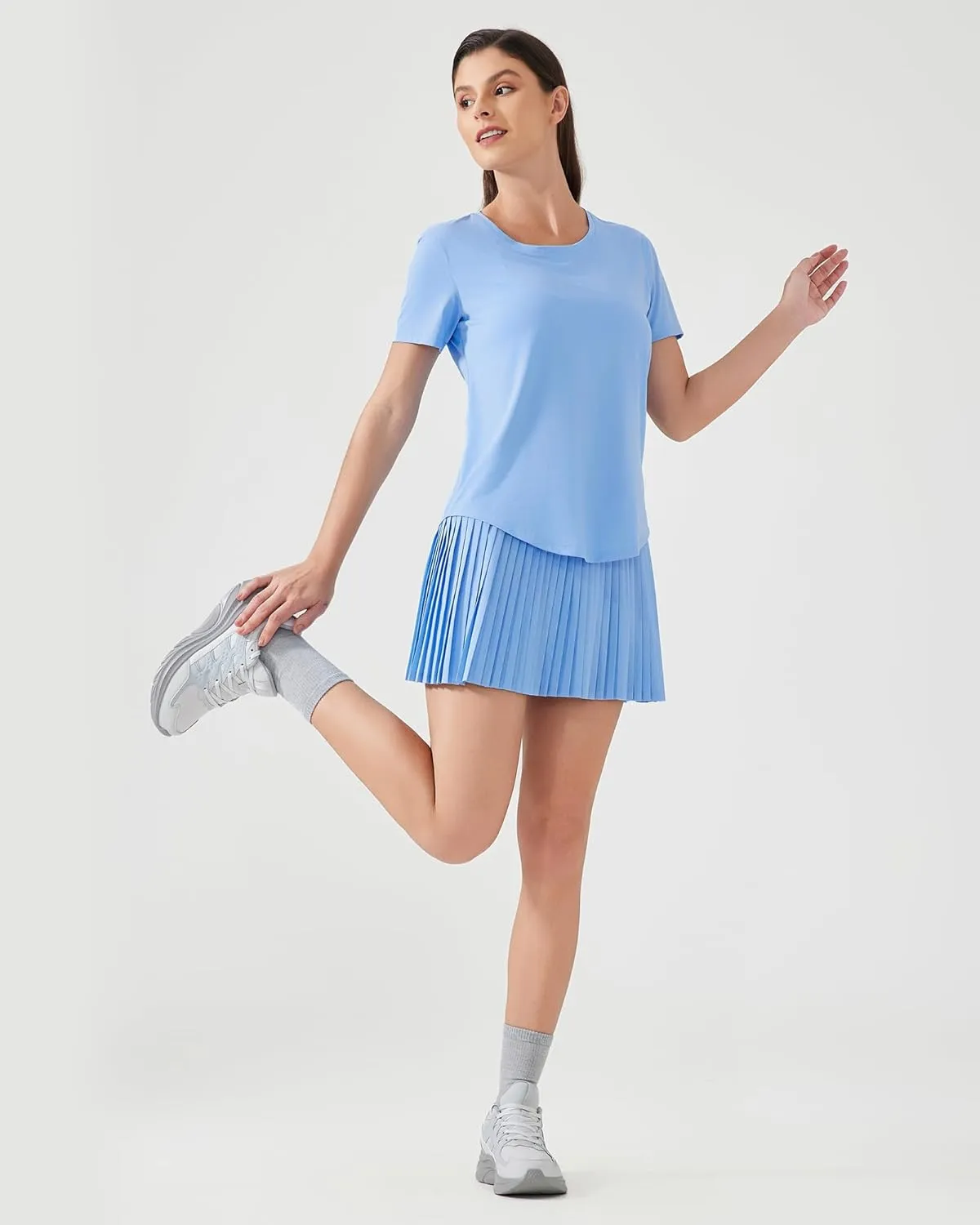 Tennis Skirts for Women High Waisted Pleated Athletic Skirt with Shorts Tummy Control A Line Golf Skort with Pockets