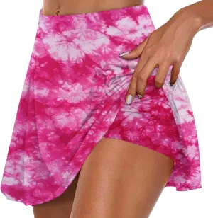 Tennis Skorts for Women Elastic High Waisted Athletic Mini Skirt with Built-in Shorts 2025 Summer Workout Yoga Shorts