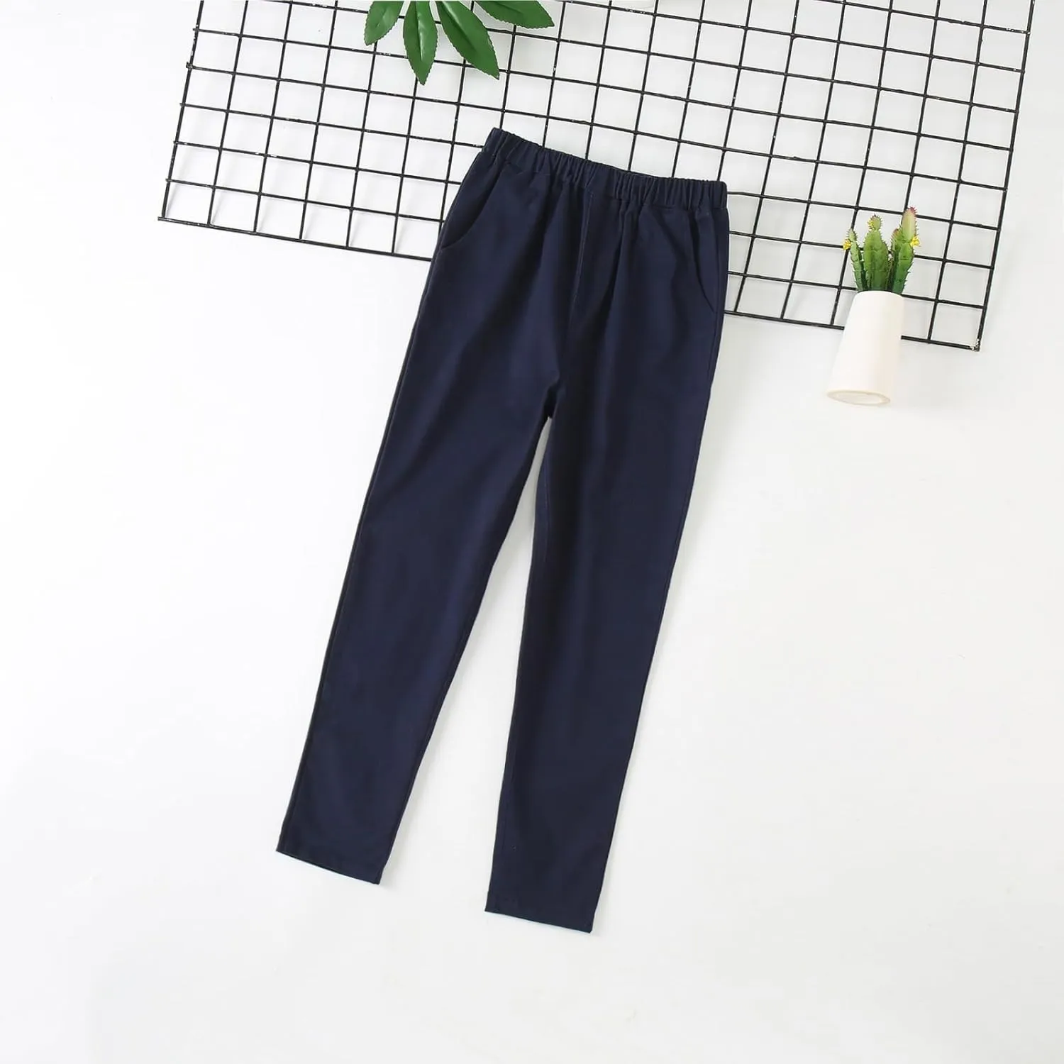 Toddler Slim Fit Taper Leg Performance Pant Boys' tretch Chino Pants Straight Leg Fit Dress Pant with Pocket