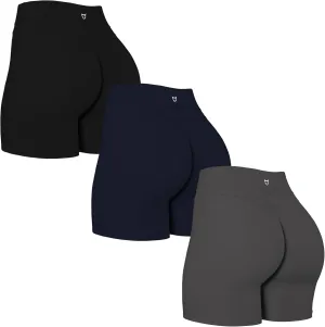 TomTiger Yoga Shorts for Women Tummy Control High Waist Biker Shorts Exercise Workout Butt Lifting Tights Women's Short Pants