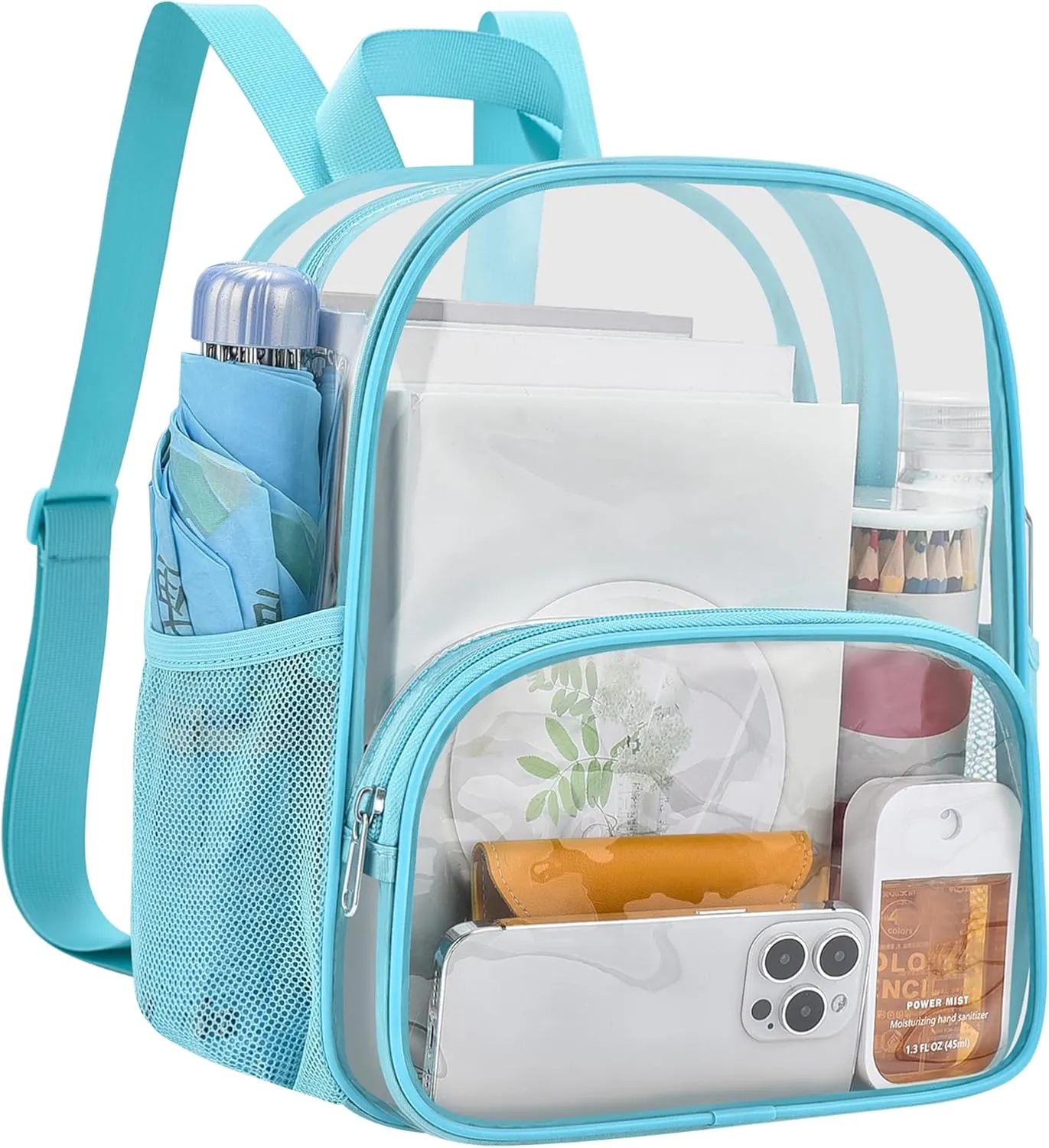 USPECLARE Clear Backpack for Stadium Events Small Clear Backpack 11.5x9.5x6 for Concert Sport Events Work Travel