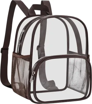 USPECLARE Clear Backpack for Stadium Events Small Clear Backpack 11.5x9.5x6 for Concert Sport Events Work Travel