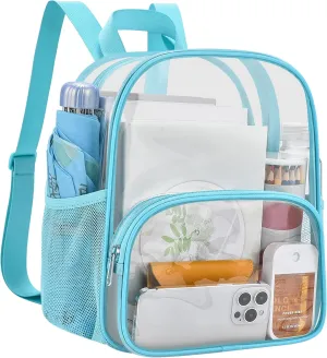 USPECLARE Clear Backpack for Stadium Events Small Clear Backpack 11.5x9.5x6 for Concert Sport Events Work Travel