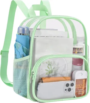 USPECLARE Clear Backpack for Stadium Events Small Clear Backpack 11.5x9.5x6 for Concert Sport Events Work Travel
