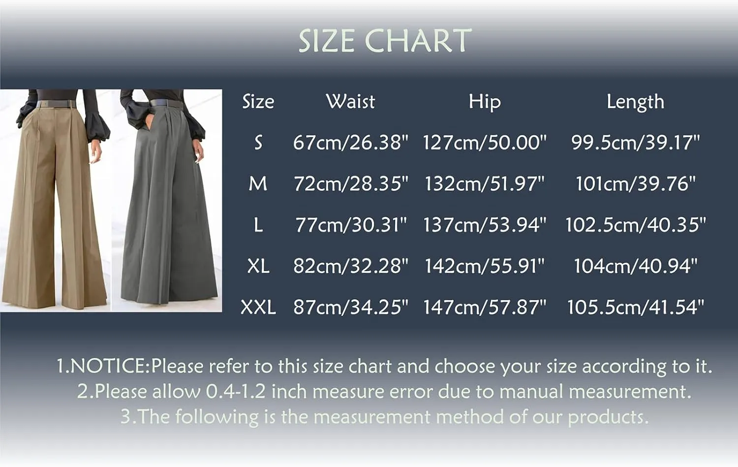 Women Linen Blend Summer Flowy Palazzo Pants Elastic Waisted Straight Loose Fit Palazzo Pants Vacation