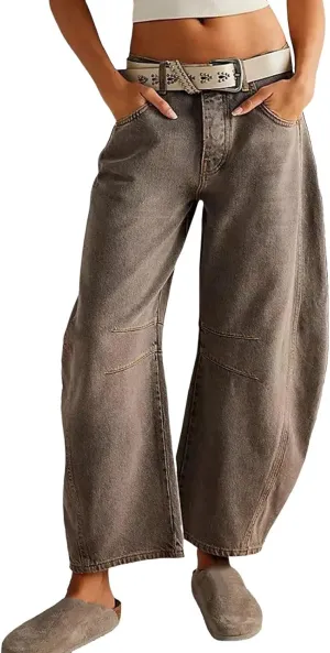 Women Linen Blend Summer Loose Flowy Palazzo Pants Elastic Waisted Bootcut Slim-Fit Palazzo Pants Travel