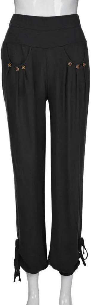 Women Linen Summer Cropped Palazzo Pants Low Waist Wide Leg Slim Fit Palazzo Lounge Pants Trendy