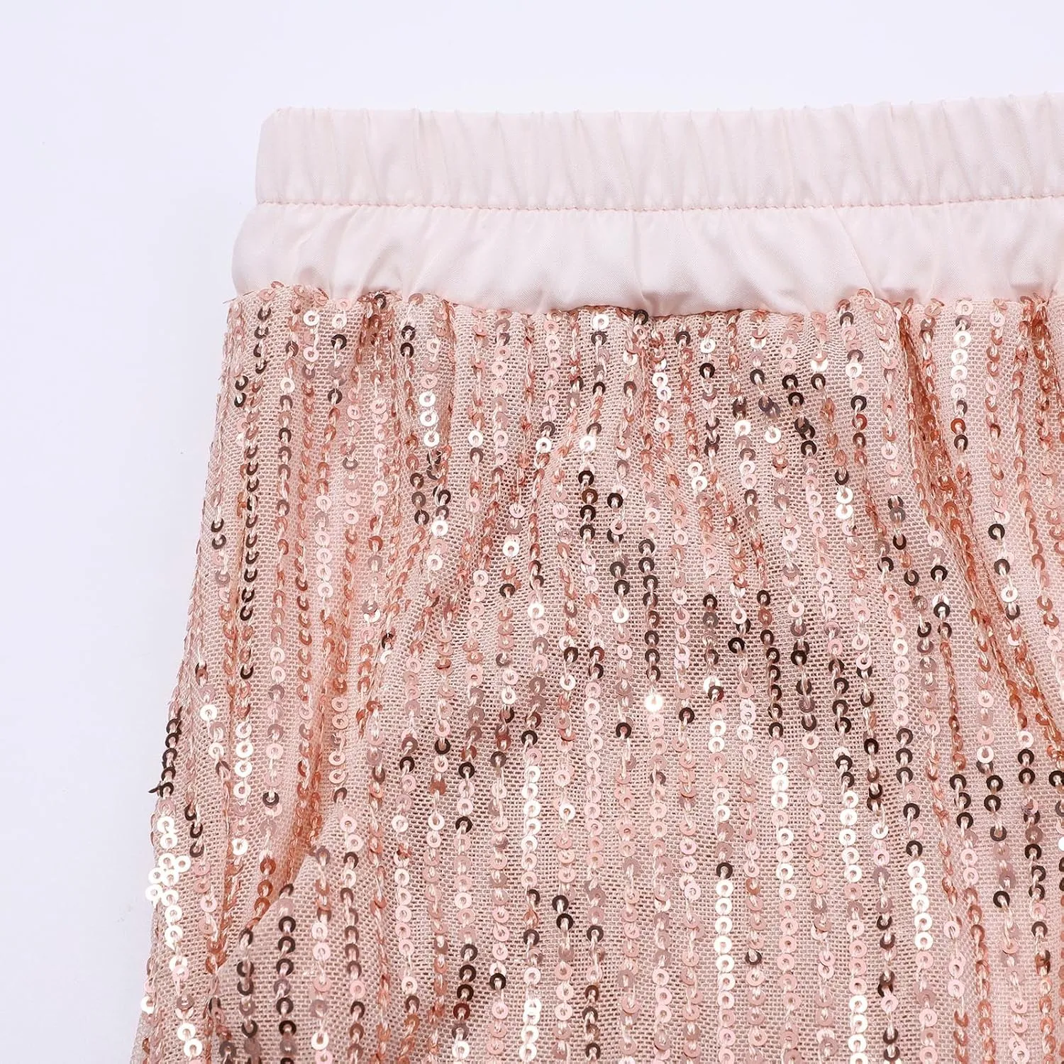 Women Sequin Flared Trousers Women's Glitter Sequin Trousers High Waist Stretchy Club Sequence Wide Leg Sequin Pants