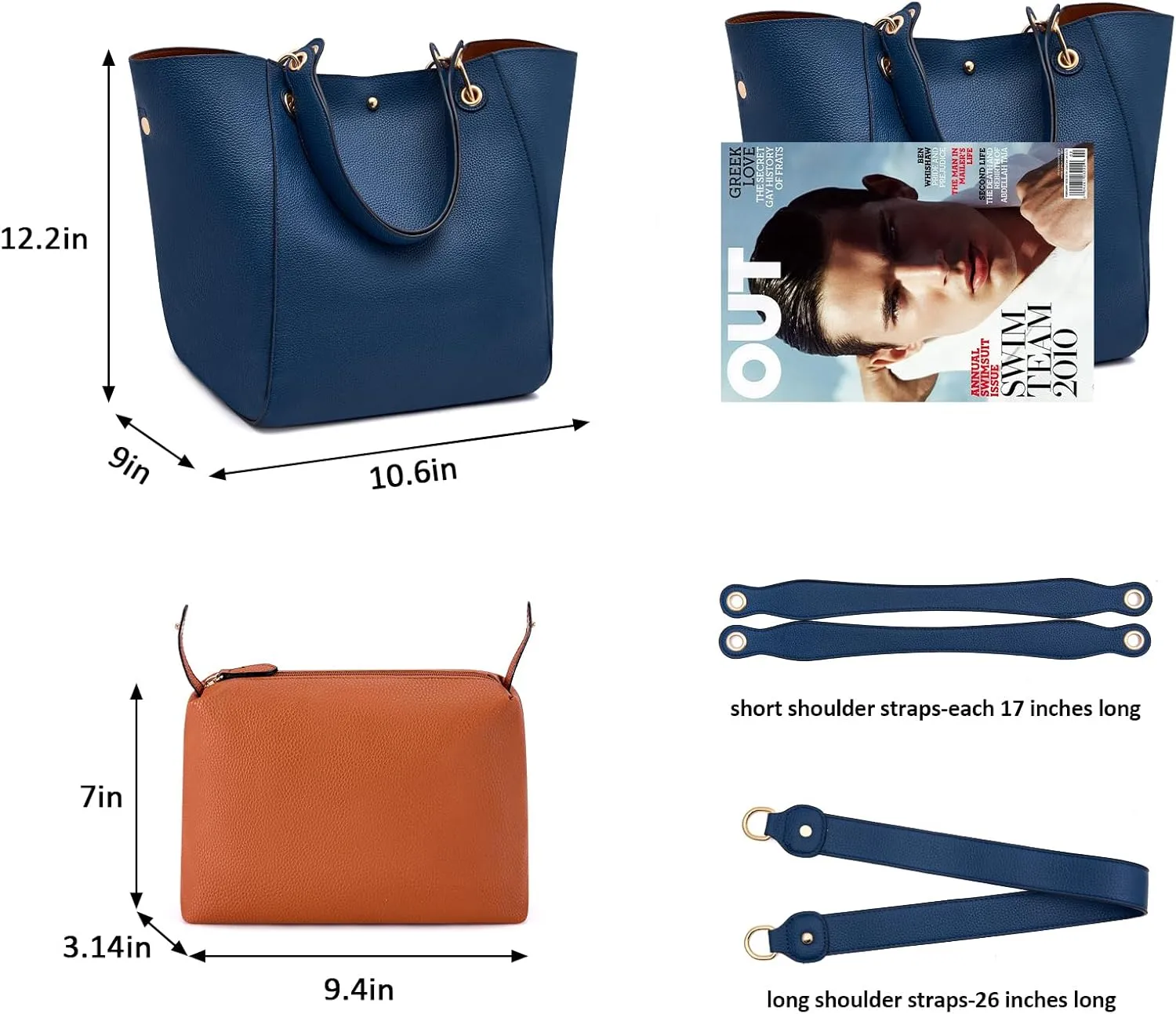 Women Tote Shoulder Bag Large Capacity Top Handle Satchel Handbag Designer Hobo Purse