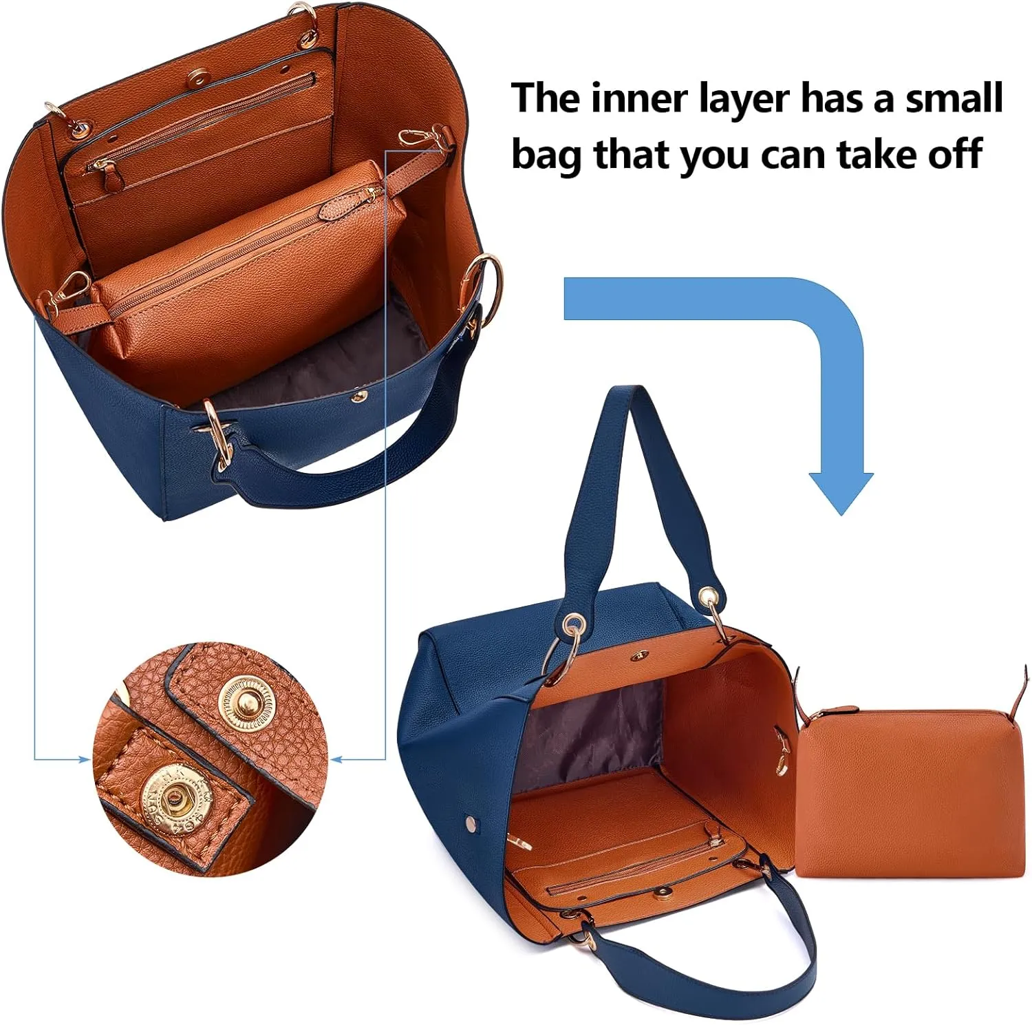 Women Tote Shoulder Bag Large Capacity Top Handle Satchel Handbag Designer Hobo Purse