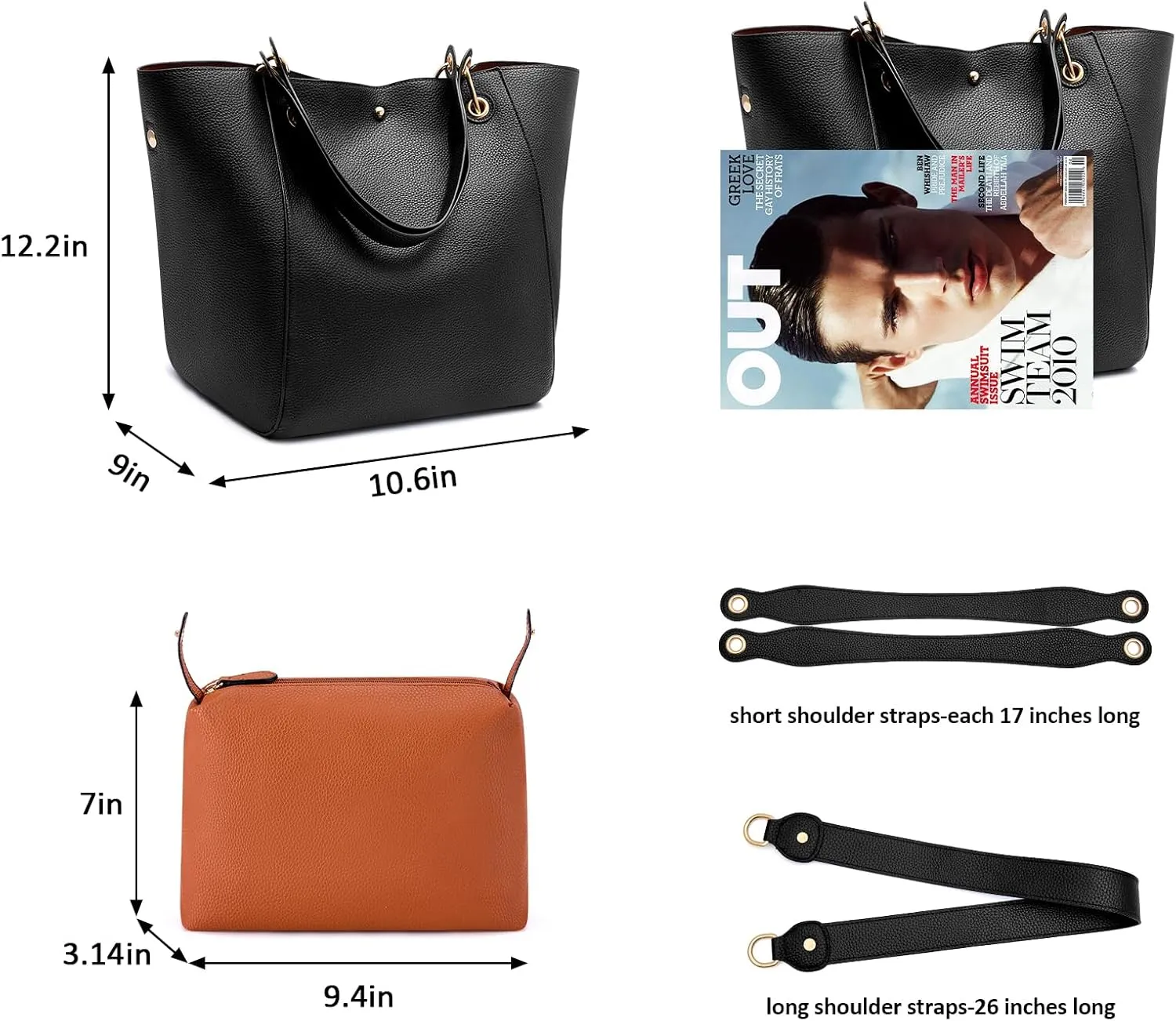 Women Tote Shoulder Bag Large Capacity Top Handle Satchel Handbag Designer Hobo Purse