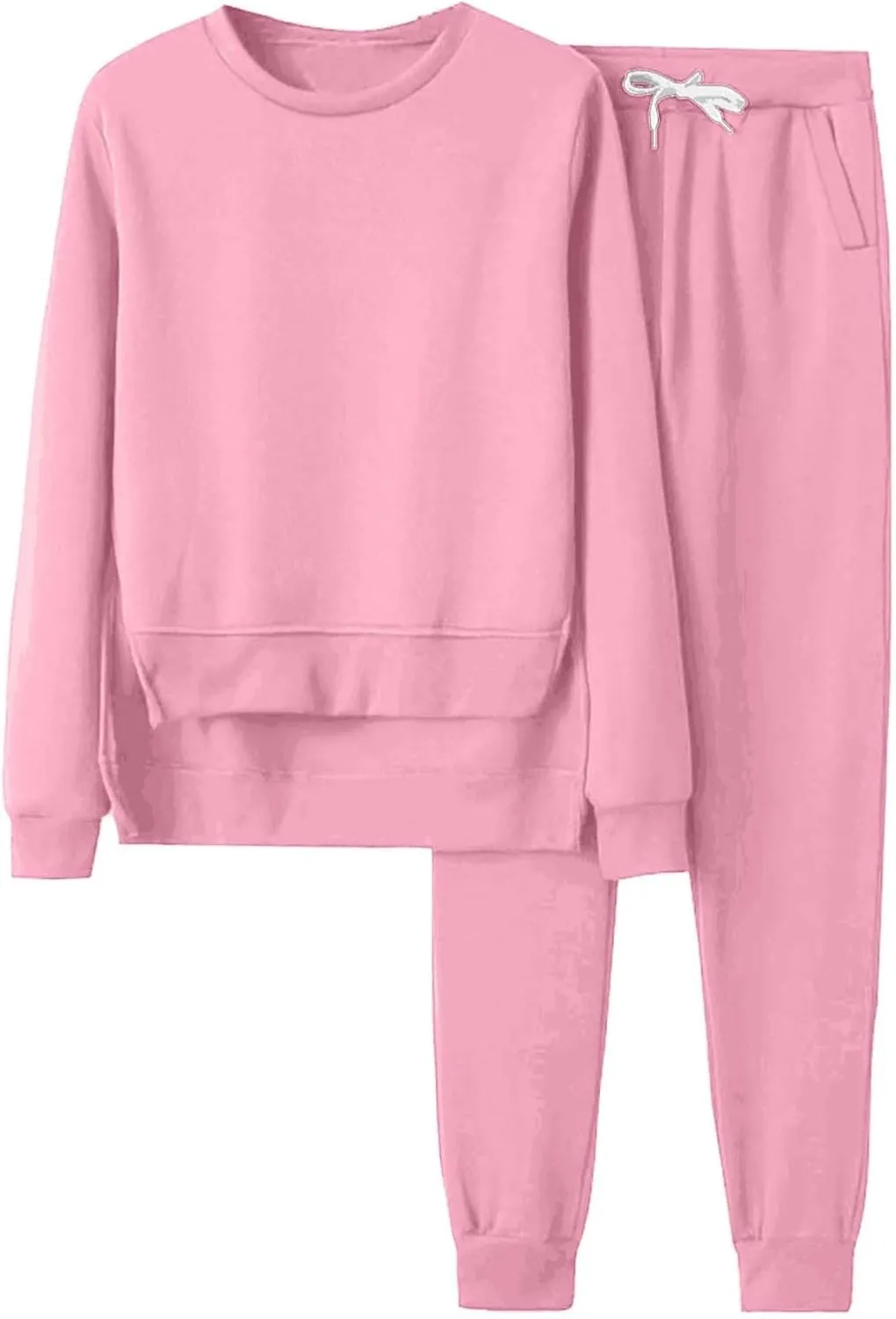 Women's 2 Piece Lounge Sets Long Sleeve Crewneck Althteic Casual Hoodie Sweatshirt Long Pants Outfits