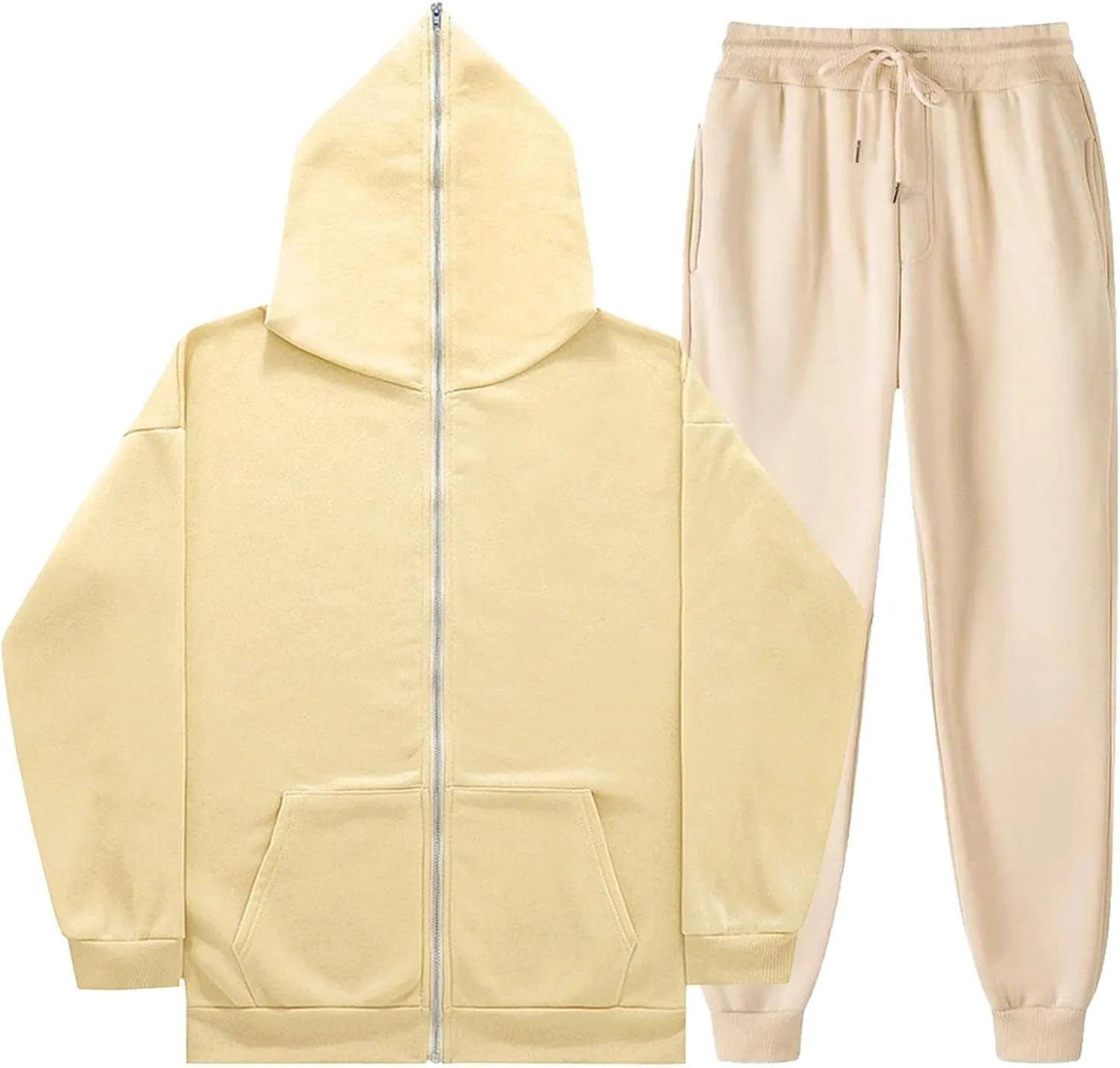 Women's 2 Piece Outfits Lounge Set Long Sleeve V Neck Drawstring Tracksuit Pullover Sweatshirt Jogger