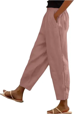 Women's Casual High Waist Wide Leg Straight Dress Pants Trousers with Pocket Long Palazzo Pants Regular Size