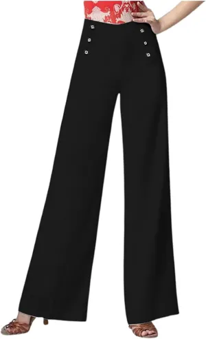 Womens Cotton Linen Summer Boho Pants Low Waist Stretchy Straight Slim-Fit Pant Trousers Business Work