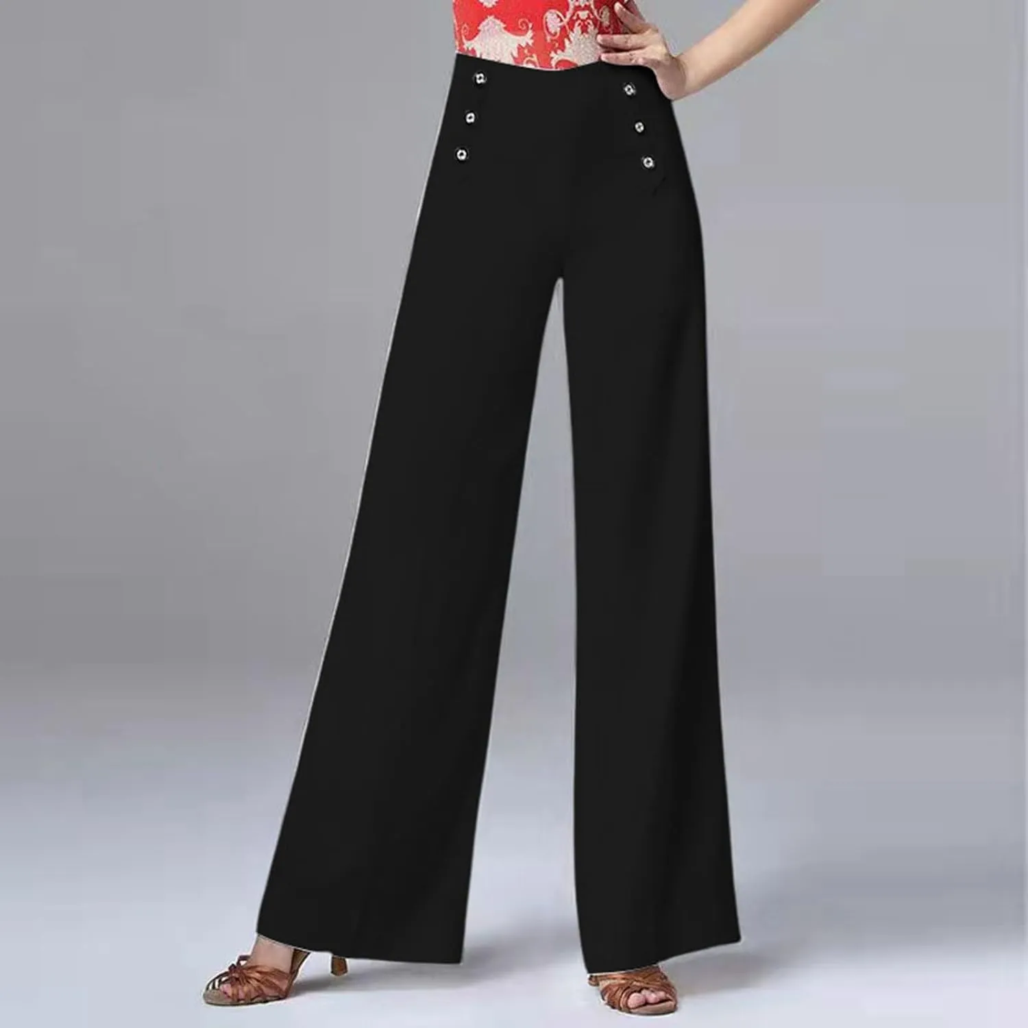 Womens Cotton Linen Summer Boho Pants Low Waist Stretchy Straight Slim-Fit Pant Trousers Business Work