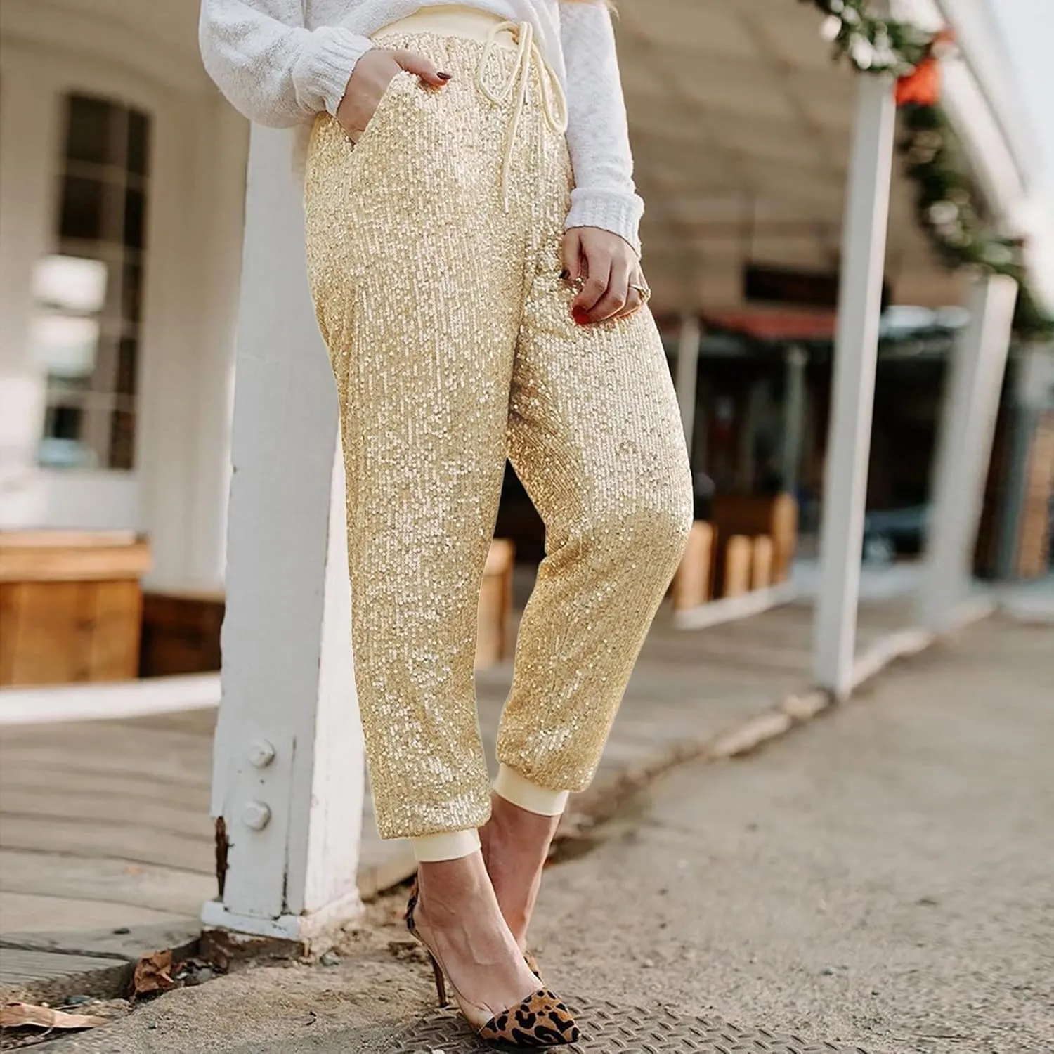 Women's Cotton Linen Summer Loose Pant Trousers Low Waist Lounge Pants Slim Fit Trouser Work Business