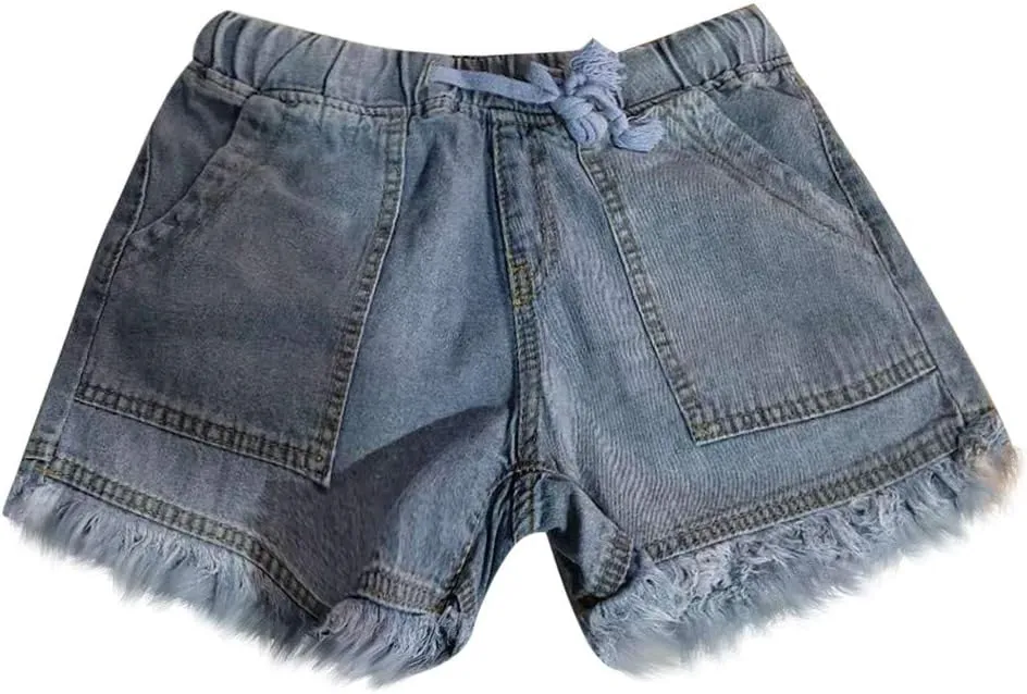 Women's Denim Shorts Stretchy High Waisted Comfy Ripped Short Jean Pants Solid Color Fashion Summer Slim Fit Hot Short