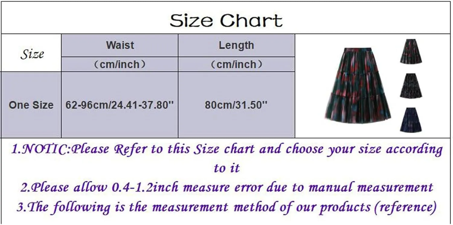 Womens Irregular Tulle Midi Skirts High Waisted Elastic Waisted Pleated Layered Fluffy Skirts Comfy Mesh Fairy Skirts