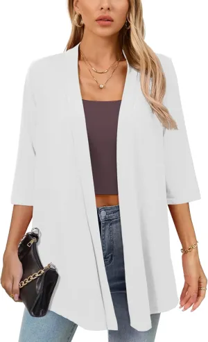 Women's Lightweight Open Front Cardigans Casual Soft Drape Spring Summer Fall Cardigan