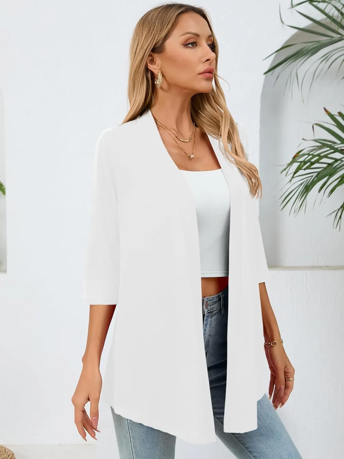 Women's Lightweight Open Front Cardigans Casual Soft Drape Spring Summer Fall Cardigan