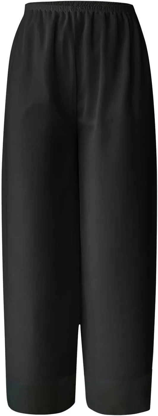 Women's Linen Blend Summer Y2K Streetwear Pant Trousers Elastic Waist Lounge Pants Slim Fit Pants Travel