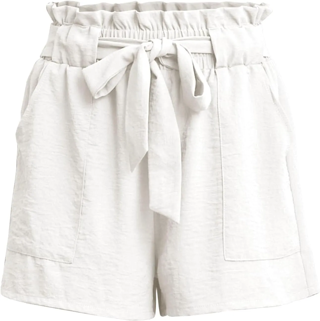 Womens Linen Shorts High Waisted 2025 Summer Beach Resort Wear Drawstring Elastic High Waist Dressy Casual with Pockets