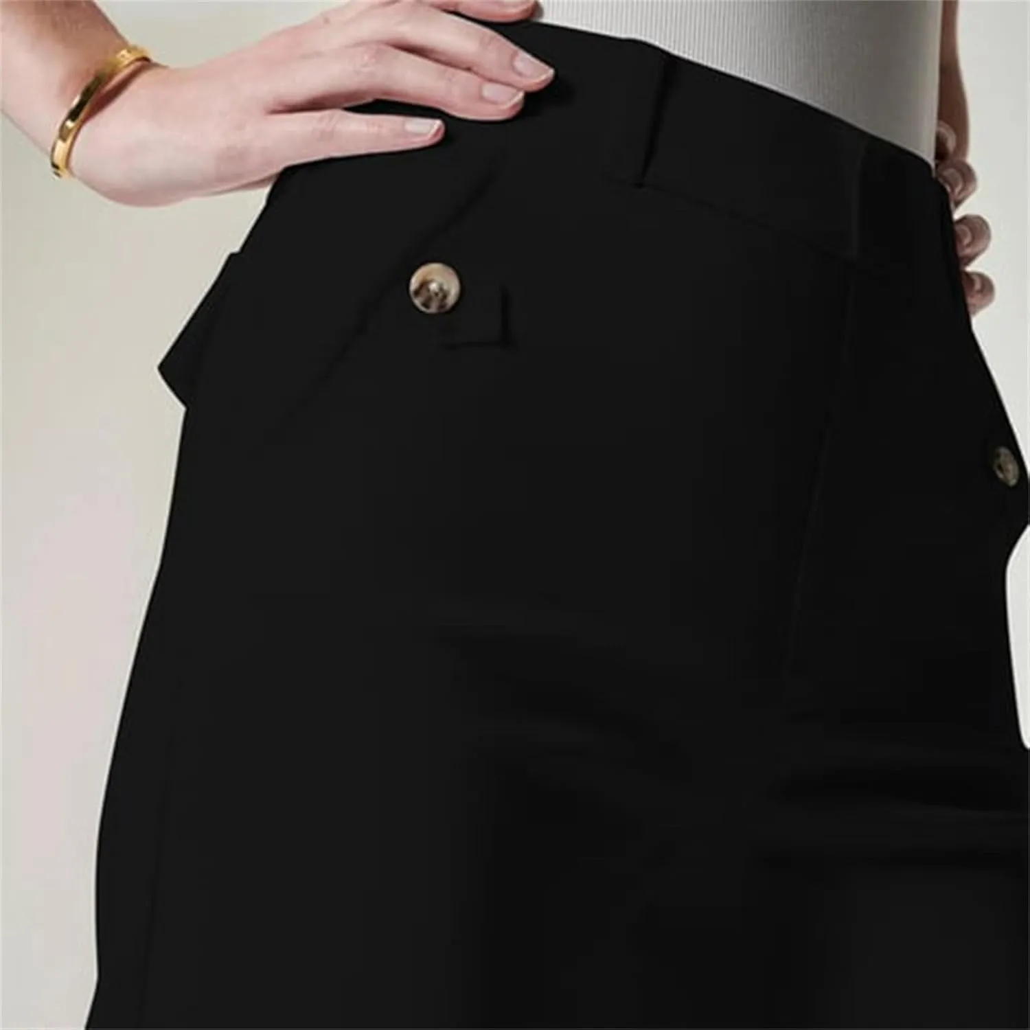 Women's Linen Summer Casual Loose Palazzo Pants Elastic Waisted Wide Leg Plus Size Palazzo Lounge Pants Trendy