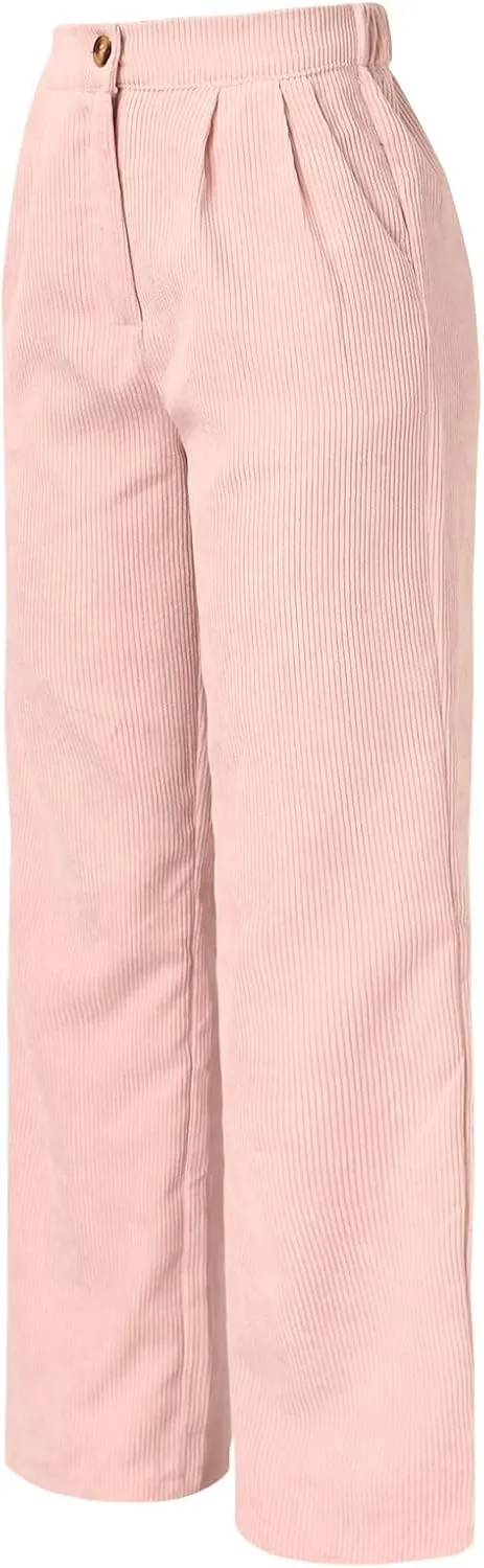 Womens Linen Summer Y2K Fashion Palazzo Pants High Waist Straight Loose Fit Palazzo Pants Vacation