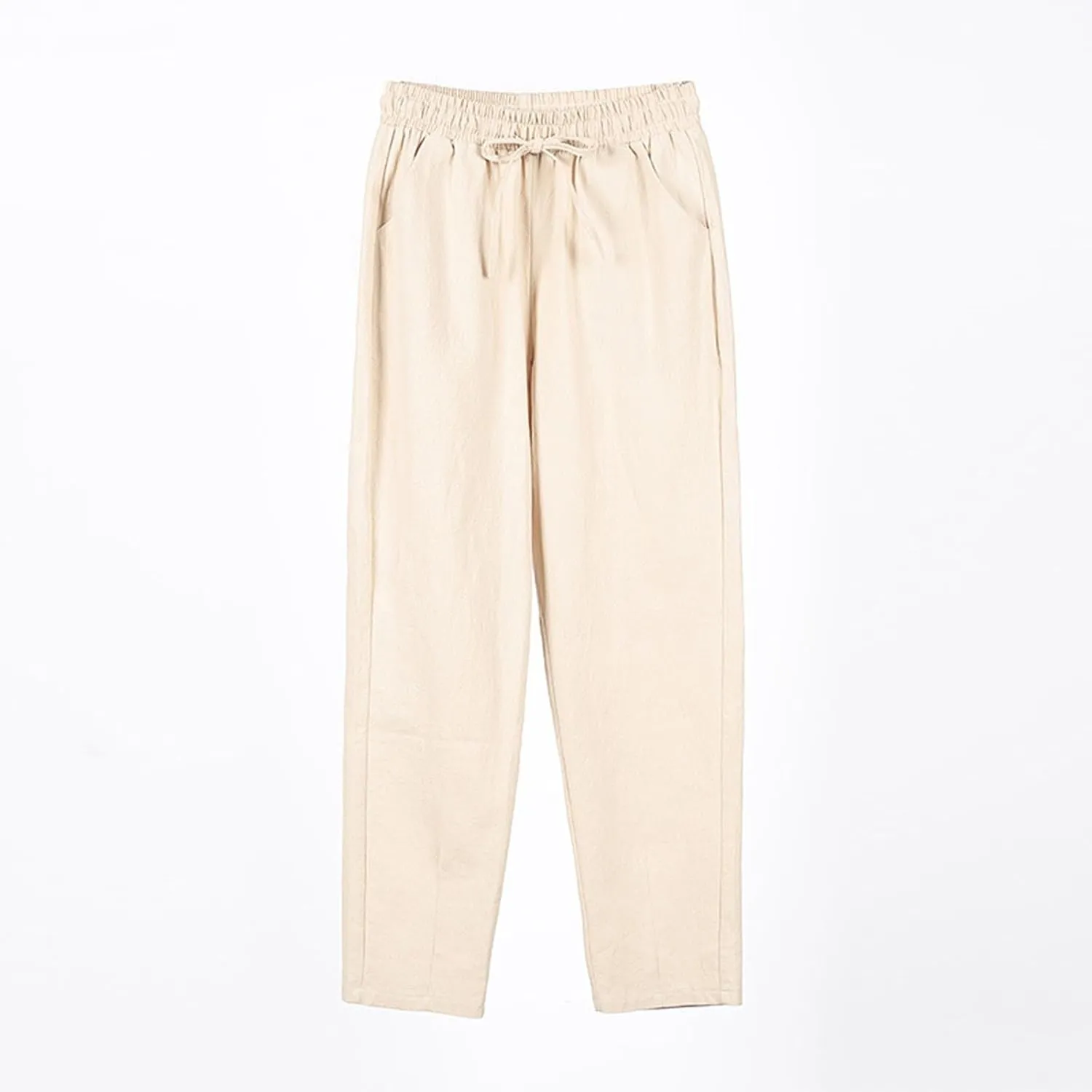 Women's Pants, Straight Leg Casual Everyday Linen Peasant Pants Sweatpants Lounge Plus