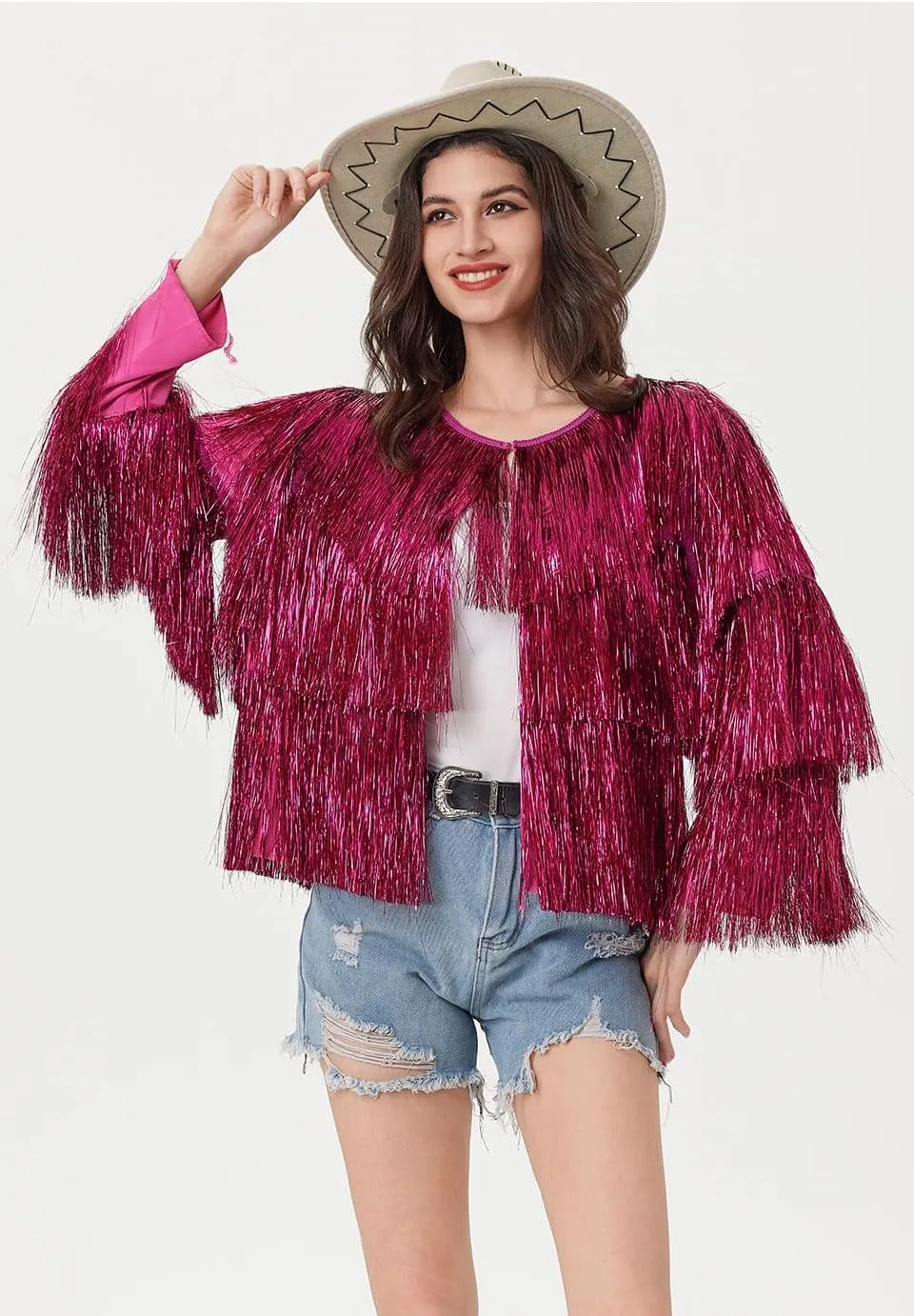 Women's Sequin Jacket Long Sleeve OpenZipper Fahion Shiny Glitter Sparkly Bomber Jackets