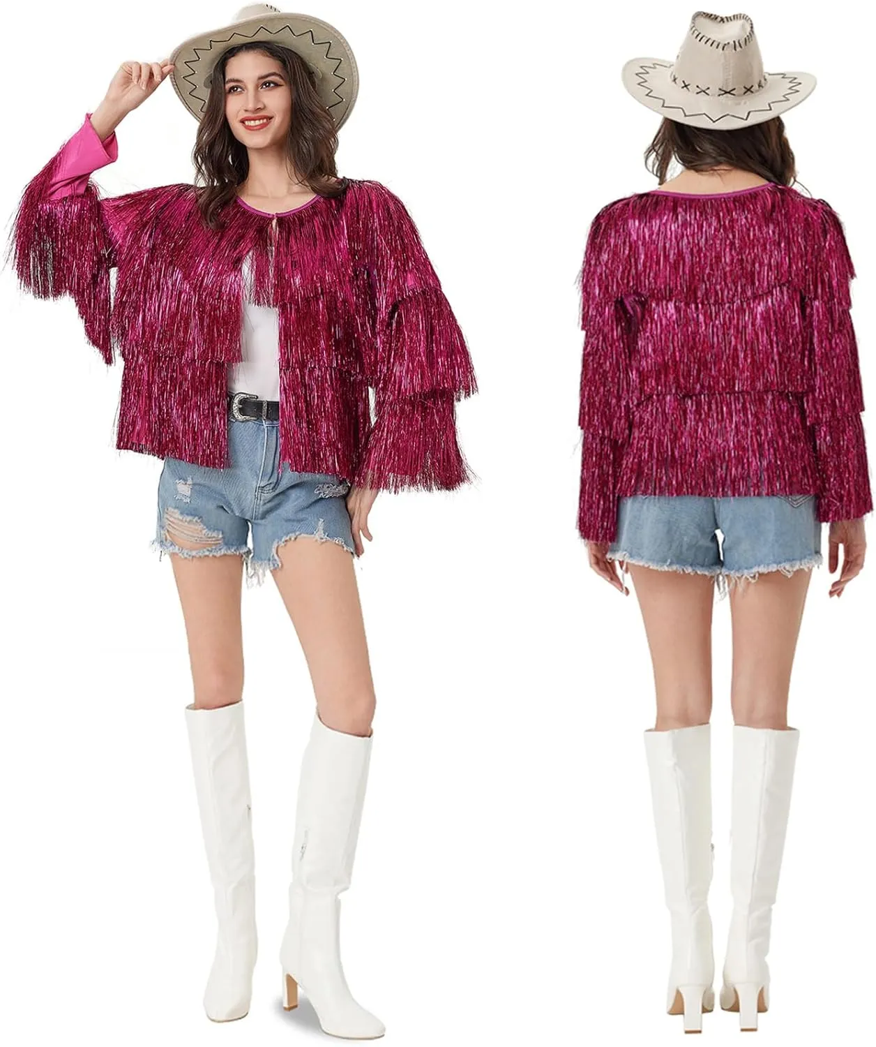 Women's Sequin Jacket Long Sleeve OpenZipper Fahion Shiny Glitter Sparkly Bomber Jackets