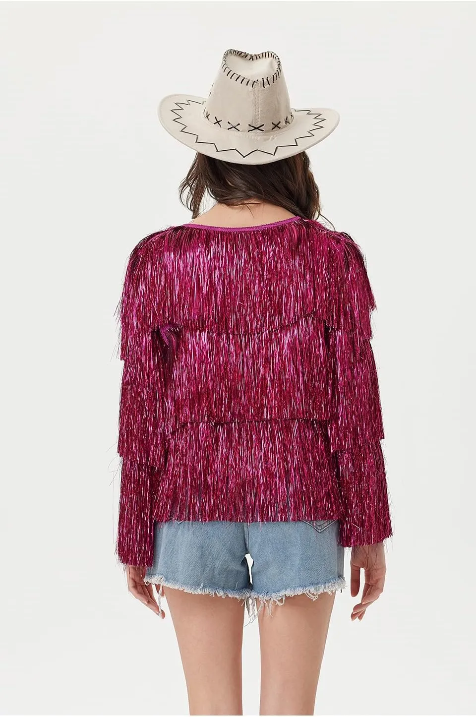 Women's Sequin Jacket Long Sleeve OpenZipper Fahion Shiny Glitter Sparkly Bomber Jackets