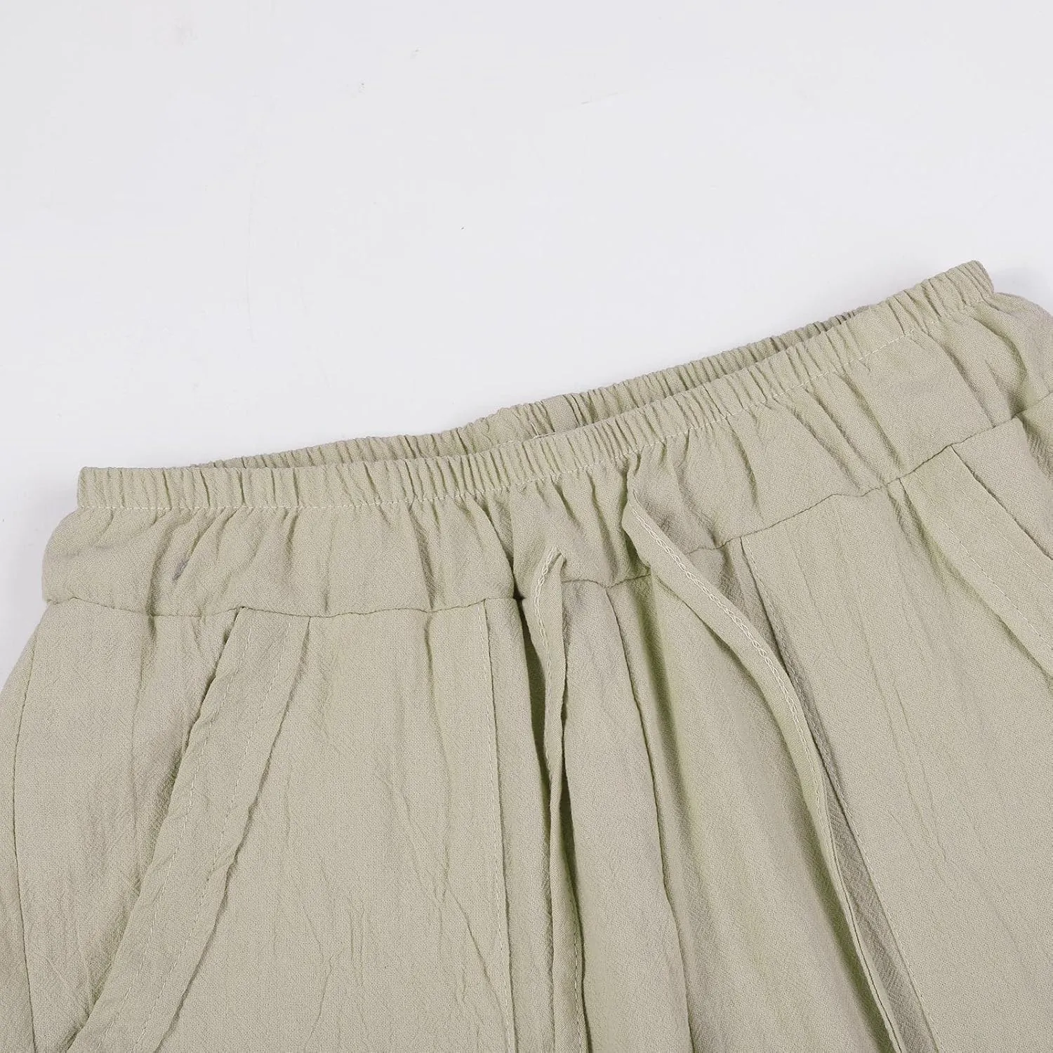 Women's Trousers Solid High Waist Pocket Loose Casual Trousers Flared Lace Pants Women Plus Size Pants Casual