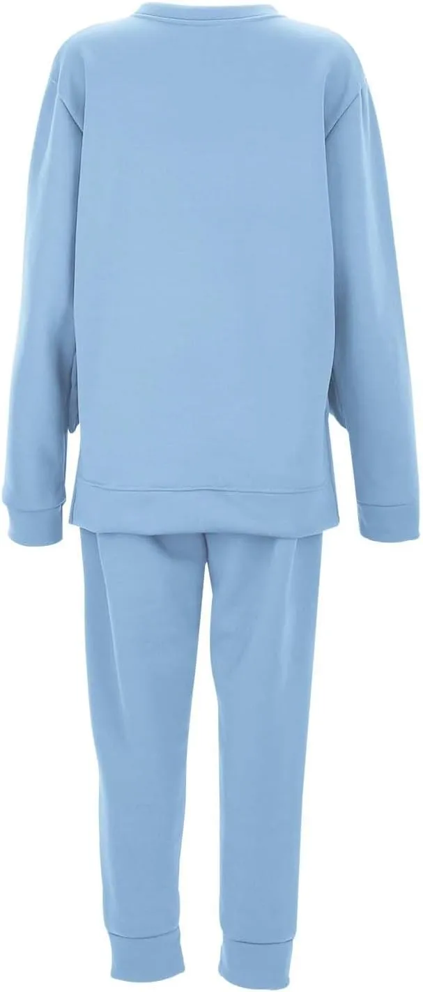 Womens Two Piece Outfits Long Sleeve V Neck Vintage Off Shoulder Long Sleeve Tops Long Pants Tracksuits