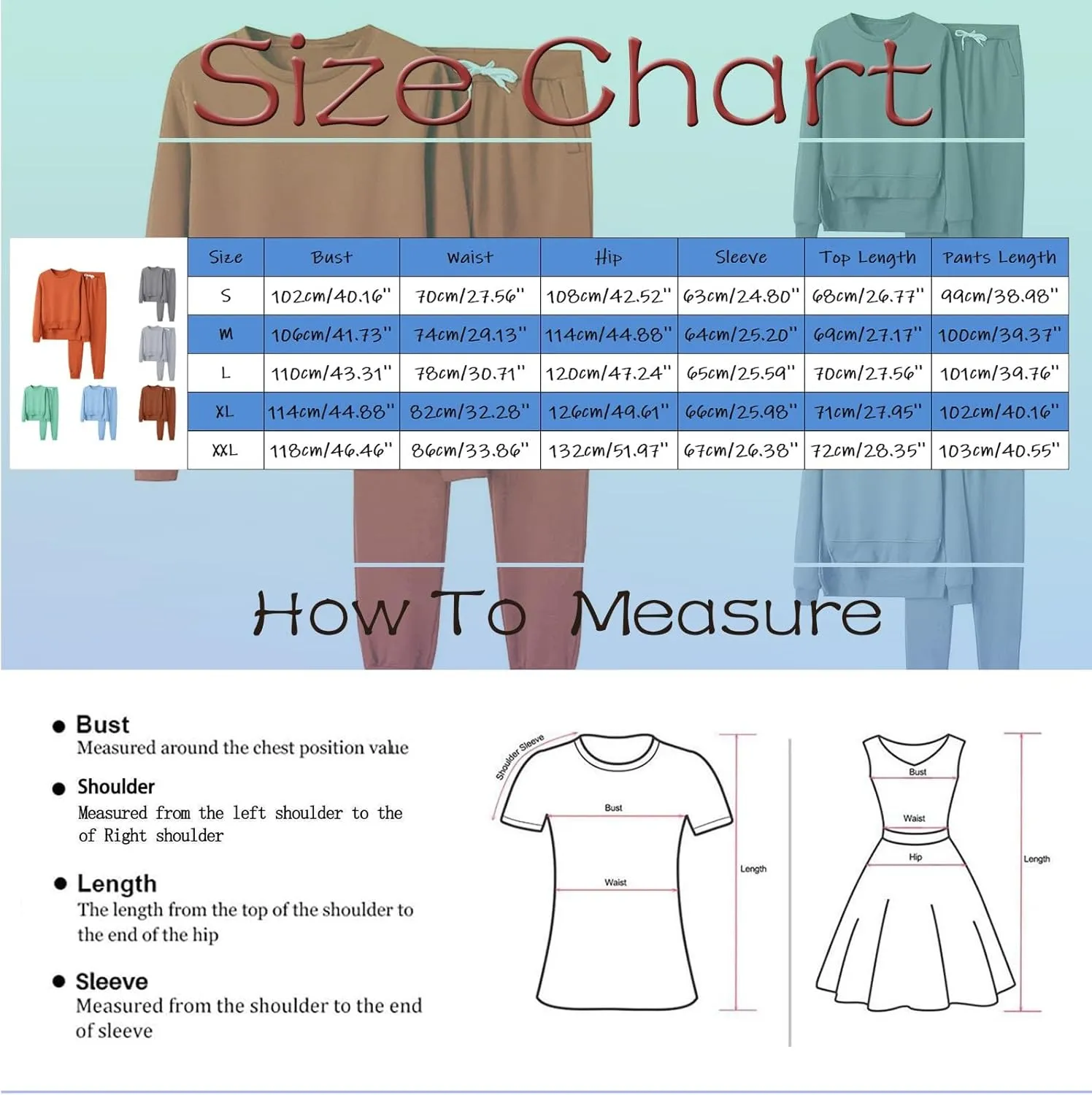 Womens Two Piece Outfits Long Sleeve V Neck Vintage Off Shoulder Long Sleeve Tops Long Pants Tracksuits