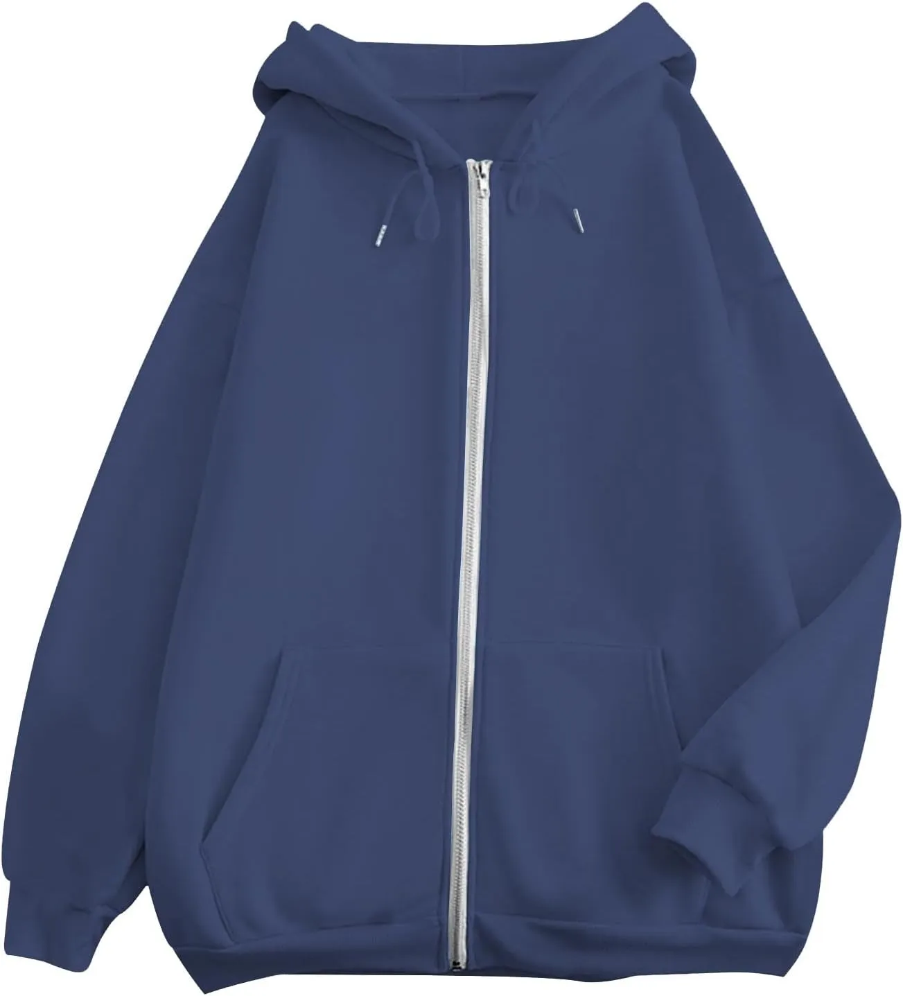 Womens Zip Up Hoodies Long Sleeve Oversized Sweatshirts Fleece Jackets 2024 Fall Outfits Fashion Coats with Pockets