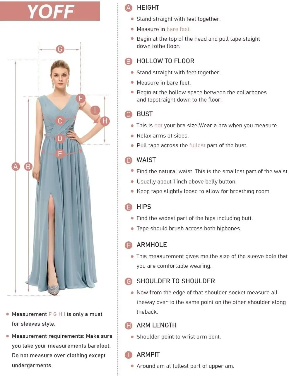 YOFF Flutter Sleeves Long Bridesmaid Dress with Pockets Ruched Chiffon Long A-Line Formal Party Dresses with Slit YO063