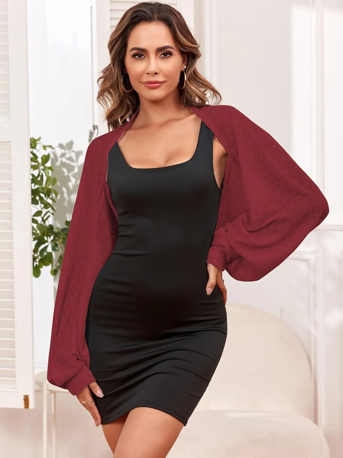 ZAFUL Women's Sheer Shrug Y2K Long Sleeve Cardigans 2025 Irregular Tie Front Bolera