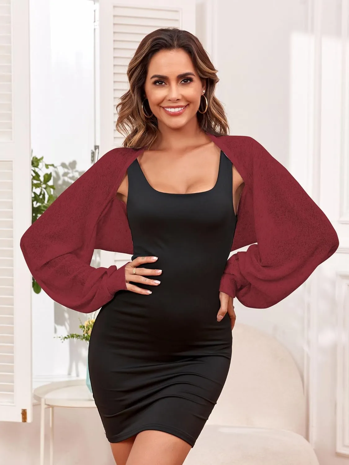 ZAFUL Women's Sheer Shrug Y2K Long Sleeve Cardigans 2025 Irregular Tie Front Bolera